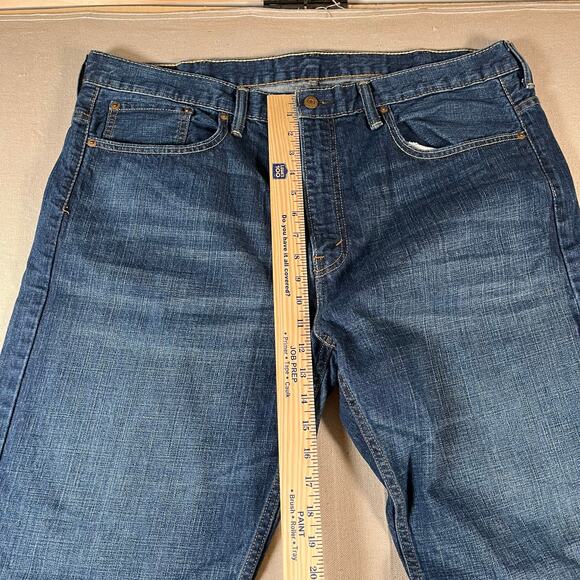 Levis 569 Jeans Mens 38x30 Blue Loose Straight Baggy Fit Dark Denim - Picture 5 of 9